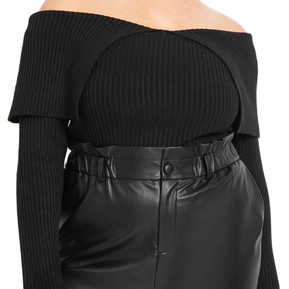 Eloquii Black Off-the-Shoulder Sweater